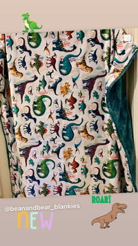 Image 1 of Dinosaurs CUSTOM ORDER. Children’s blanket