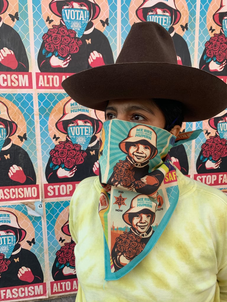 Ernesto Yerena "We Are Human" Poster Evolution Bandana Image 3