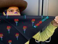 Image 3 of Ernesto Yerena "Dignity Rose" Black Bandana