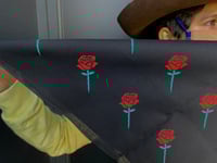 Image 4 of Ernesto Yerena "Dignity Rose" Black Bandana