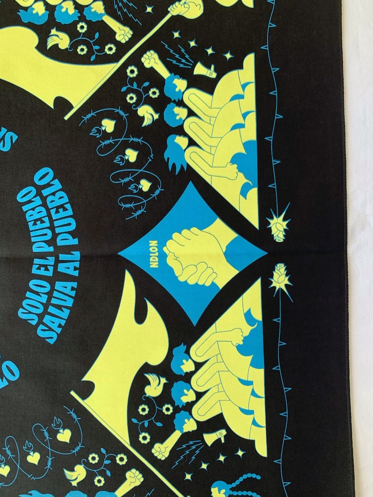 Jorge Navajas "Solo el pueblo salva al pueblo" Black Bandana Image 3
