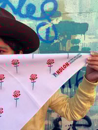 Image 4 of Ernesto Yerena "Dignity Rose" White Bandana