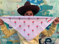 Image 1 of Ernesto Yerena "Dignity Rose" White Bandana