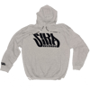 SIKA Records grey hooded sweater with black or white print + camo draw string