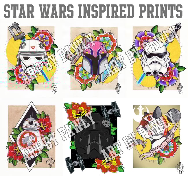 STAR WARS INSPIRED PRINT SERIES