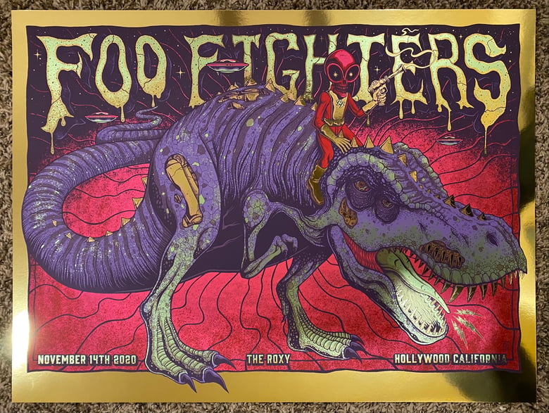 Image of Foo Fighters - The Roxy - Live Stream - Artist Gold Foil Edition
