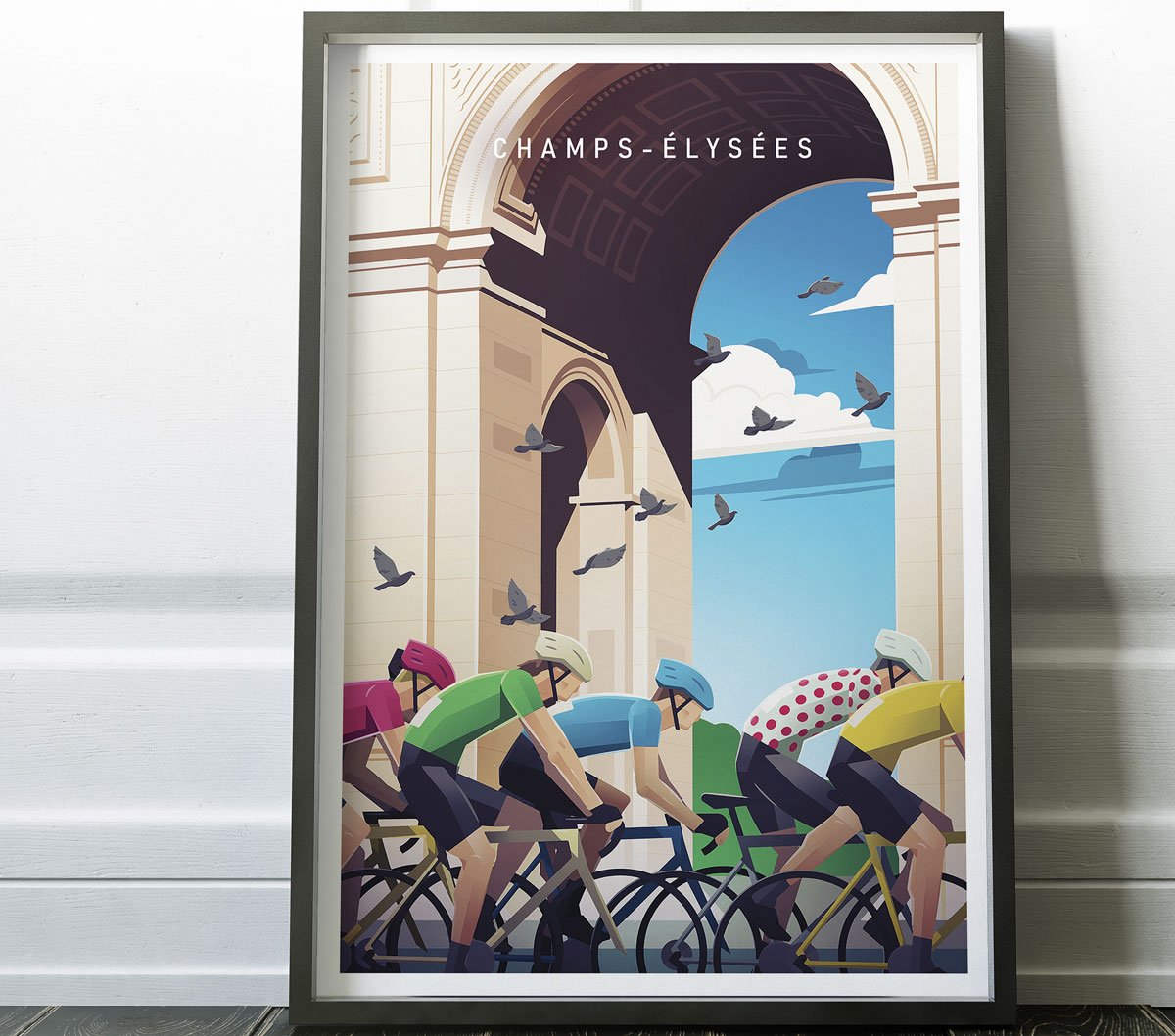Cycling Print - Champs-Élysées