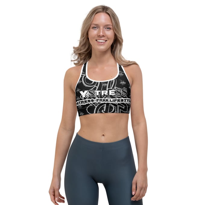 Image of YStress Exclusive White and Black Sports bra