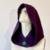 Image 2 of Purple Wool Hood