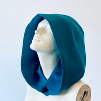 Image 3 of Turquoise Wool Hood
