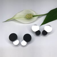 Image 2 of Náušnice Bubbles black&silver