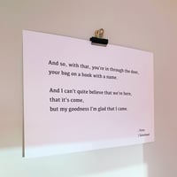 Image 1 of Firsts - Heavy Weight Poem Art Print A3