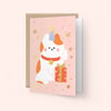 Gold Foiled Greeting Card - Maneki Neko