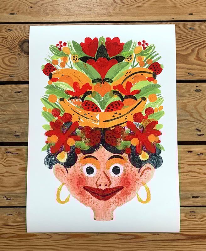 Image of 42x30cm FRUIT LADY GICLEE PRINT