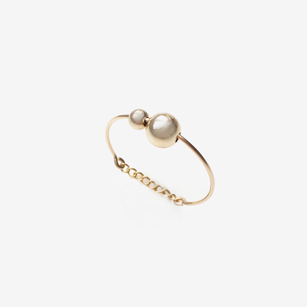 Image of Bague Bubble dorée