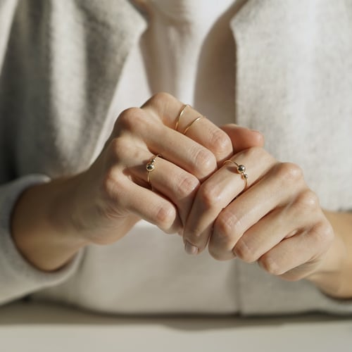 Image of Bague Bubble dorée