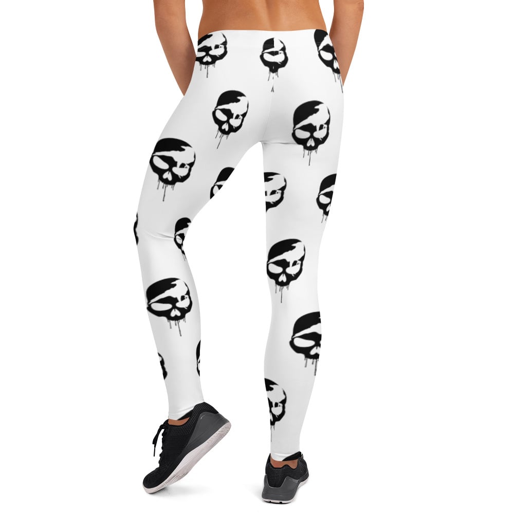 NeverMore Skull Leggings White