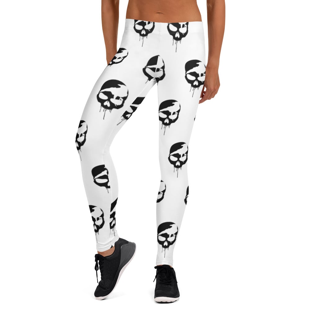 NeverMore Skull Leggings White