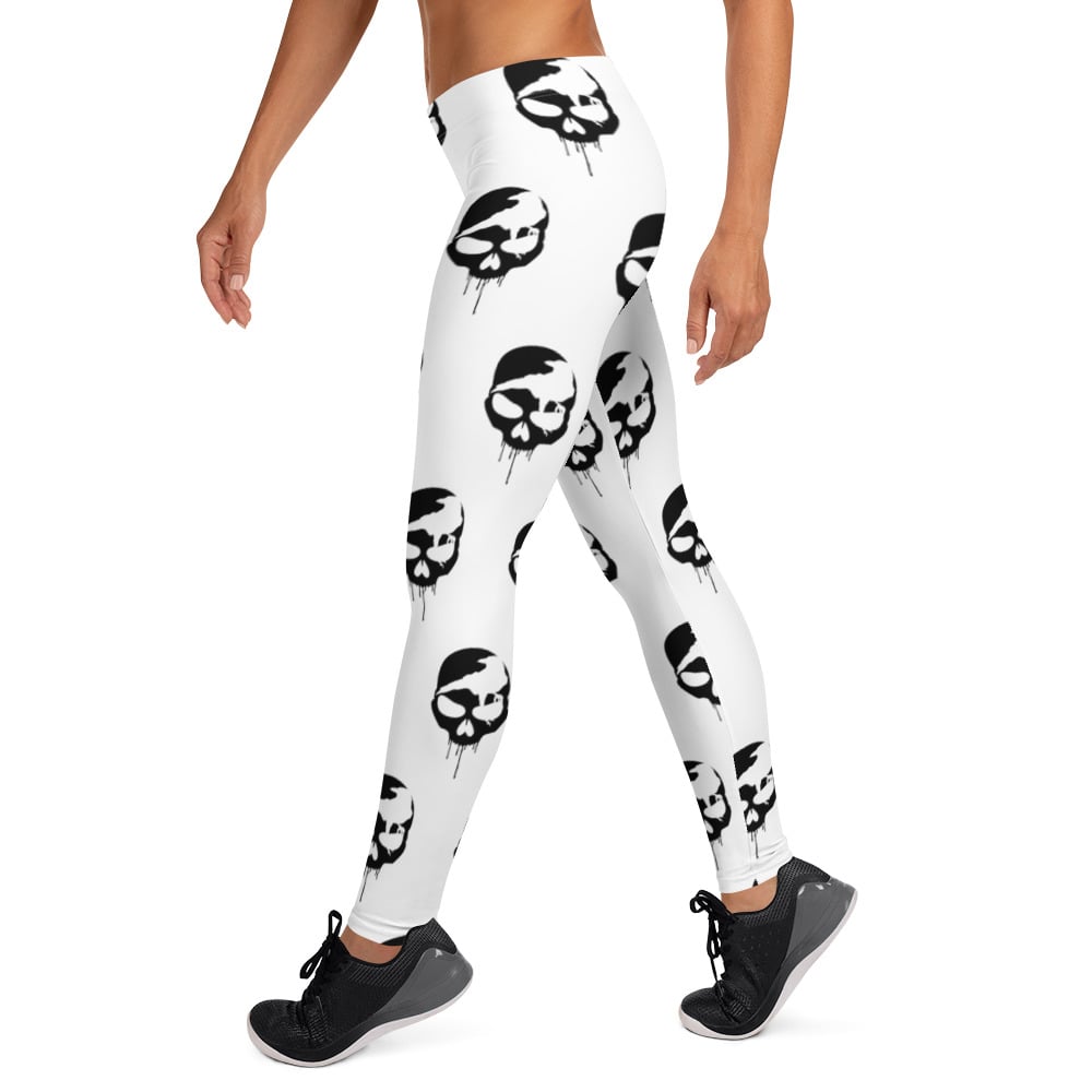 NeverMore Skull Leggings White