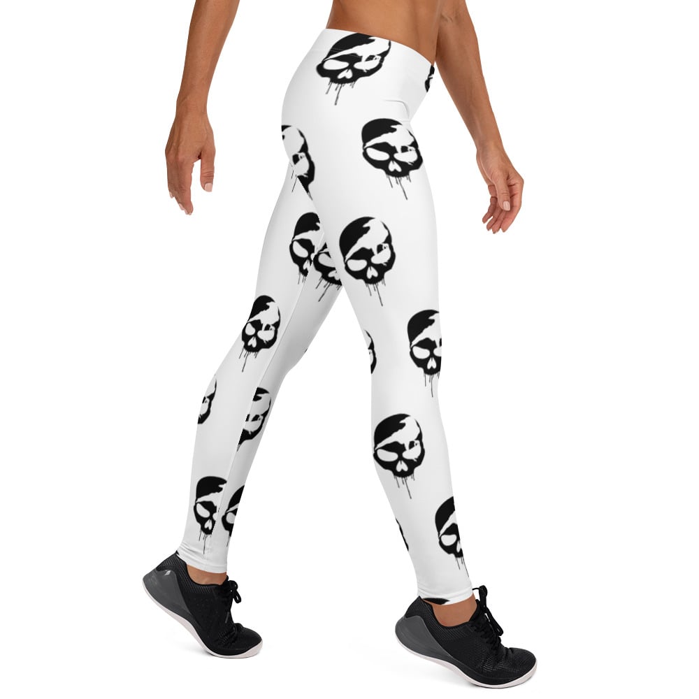 NeverMore Skull Leggings White