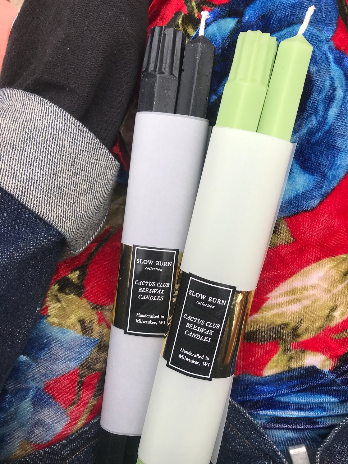 Image of Cactus Hex Tapered Candles