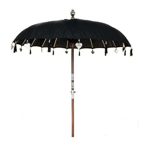 Image of BLACK BALINESE SUN UMBRELLA 