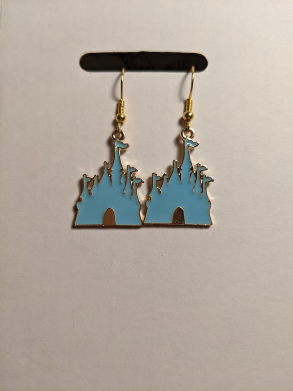 Image of Disney castle earrings