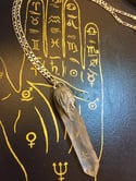 Long Lemurian Crystal pendant on 24" sterling chain