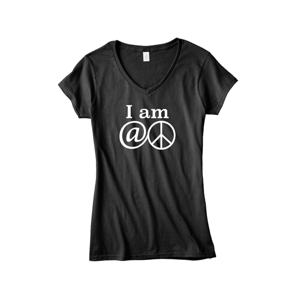 Image of "At Peace" Women's V-Neck t-shirt