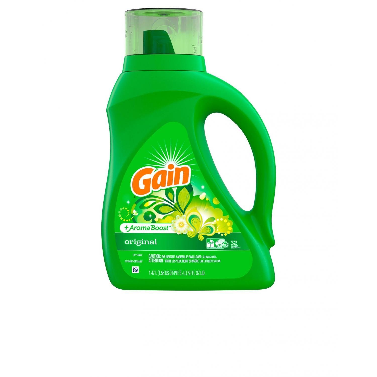 Image of GAIN Liquid Laundry Detergent, Original, 50 oz Bottle
