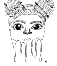 Face Drip Art Print