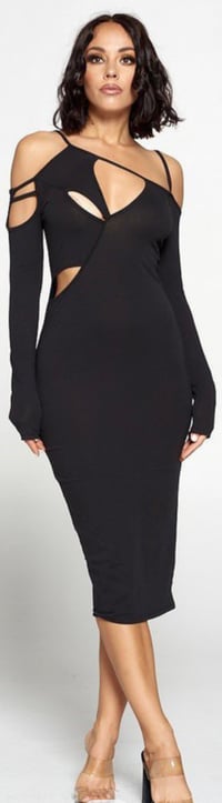 CUT IT OUT MIDI DRESS