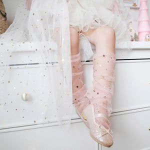 Image of Sheer Slouch Socks with Confetti Stars 