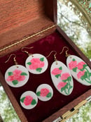 Image 2 of Pink Rose Garden Earrings