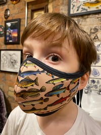 Image 3 of Fish Print Face Mask