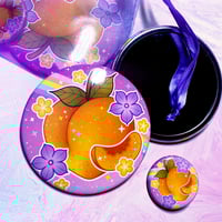 ‘Just Peachy’ Pocket Mirror & Button Set