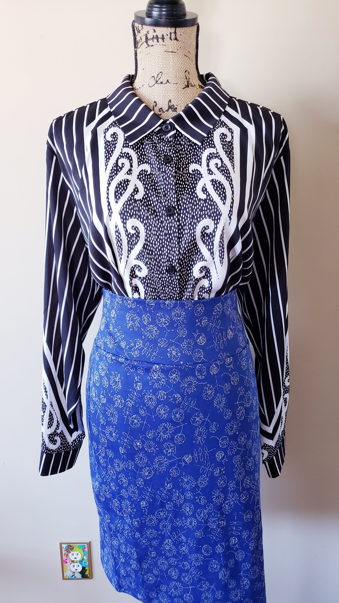 Image of Blue/White Skirt