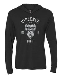 HAC - Violence is A Gift/We Hit Charcoal Long-Sleeved Tech Hoodie