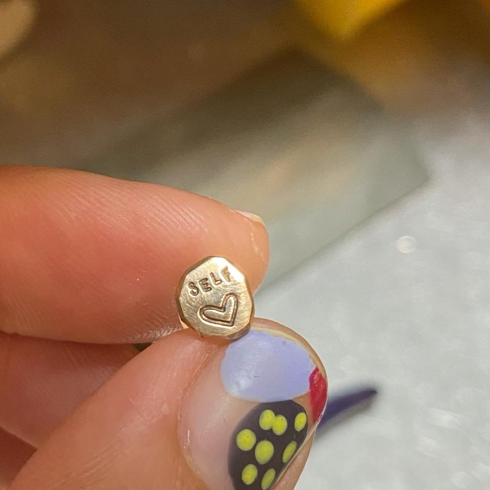 Image of Self love gold stud