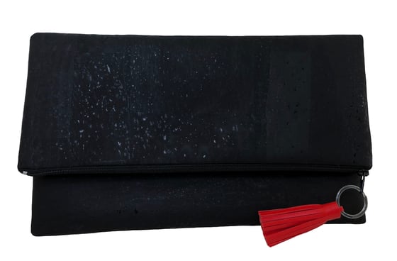 Image of Black Cork Leather Folded Clutch