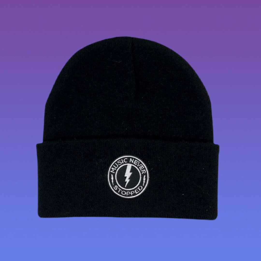 NEW Embroidered Music Never Stopped Beanie!