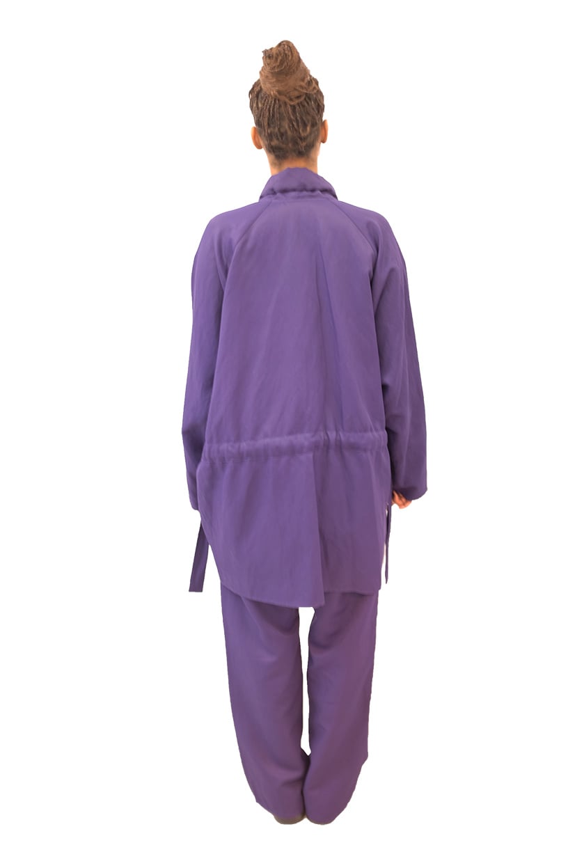 Image of FOS Trousers - Viscose- Dark Purple