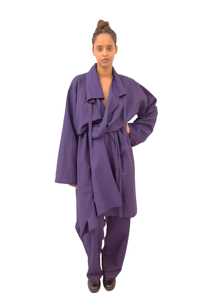 Image of FOS - ROBE LONG - Viscose- Purple