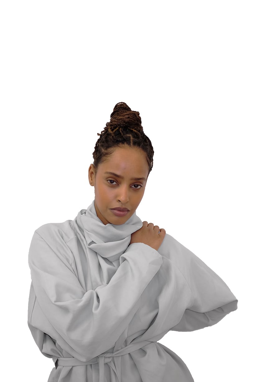 Image of FOS Robe - Viscose- Grey