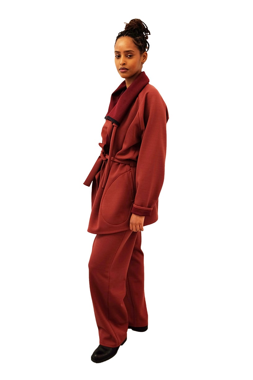 Image of FOS Robe - Wool- Rusty red