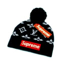 Black Supreme Beanie Hat