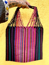 Image 2 of Striped KNOT bag Black