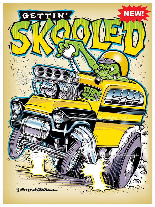 Image of "Gettin' Skooled!" Print: 12 x 16"