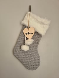 Image 3 of Grey Knitted Stocking 
