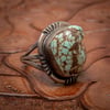 1970s Vintage Sterling Silver Ring with beautiful Turquoise Nugget stone in a size 7